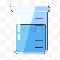 化学实验烧杯线图片_化学实验烧杯插画