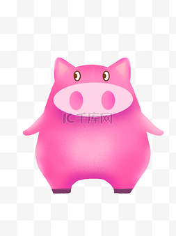 粉色卡通动物猪图片_卡通粉色小猪设计