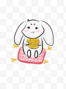 中秋节卡通可爱月兔