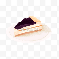 三角切块蛋糕蓝莓夹心甜品甜点手