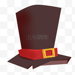 绅士帽子装饰插画