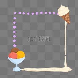 框甜品图片_创意美味冰淇淋边框