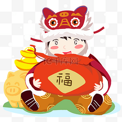 福图片_新年福娃节日