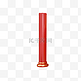 红色圆弧柱子元素