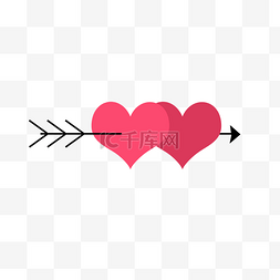丘比特之箭头图片_手绘情人节爱心丘比特之箭下载