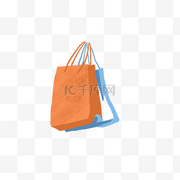 彩色购物袋子图片_彩色的包装袋子免抠图