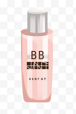 粉色的BB霜插画