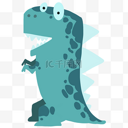 尖牙图片_蓝色的恐龙霸王龙