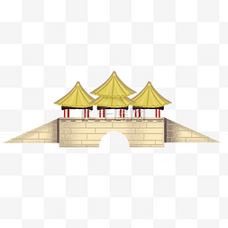 漂亮的建筑物扬州插画