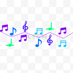 动听素材图片_手绘分割线音符