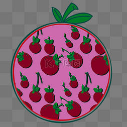 粉色水果系列图片_一盘子的水果樱桃红色系列