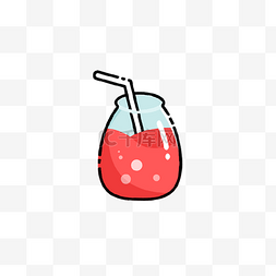 手绘果汁饮料矢量图片_草莓果汁饮料矢量图