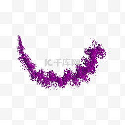 圆形立体旋转图片_矢量手绘紫色粒子