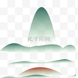 山水水墨矢量图图片_山水水墨矢量插画