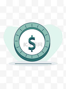 绿色钱币图片_常用绿色清新钱币矢量图标