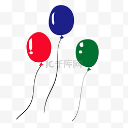 飞翔气球图片_六一儿童节彩色气球PNG素材
