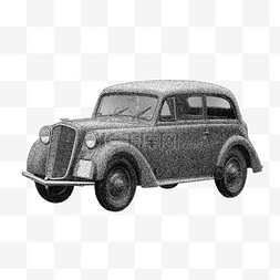 英伦风格元素图片_手绘风格复古小汽车