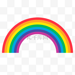 弧形角标图片_七色彩虹拱门七色光