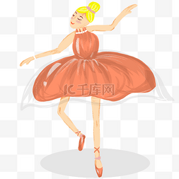 美舞蹈图片_秋天的芭蕾手绘插画PSD源文件