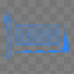 蓝色简约科技数据图片_科技感PSD透明底