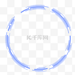 蓝色断续线条科技图