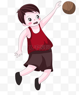 运动人物插图图片_暑假生活打球的男孩