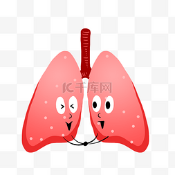 呼吸作文图片_人体器官红色肺插图