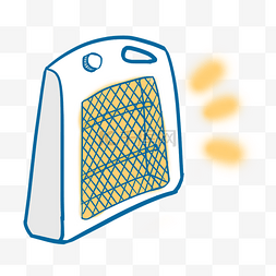 电暖图片_卡通手绘冬季电暖器插画