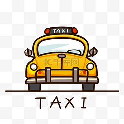 出租车黄色图片_黄色出租车标志出租车标签