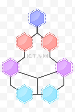 粉色菱形图片_彩色的菱形图表插画