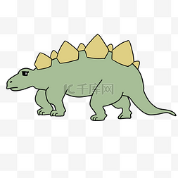 恐龙剑龙动物插画