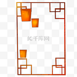 黄色中国风创意边框