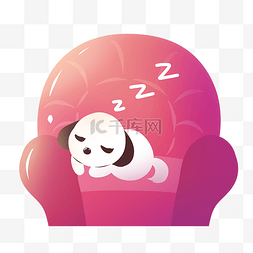 世界睡眠日红色图片_世界睡眠日小狗
