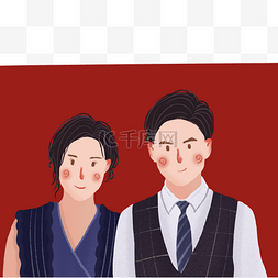 西装小图片_情侣结婚证