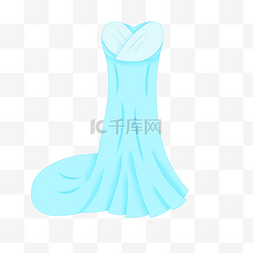 水蓝色长裙