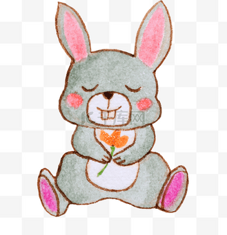 卡通动物小兔子插画