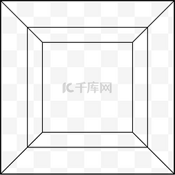 正方形线图片_正方形钻石线稿图