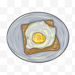 鸡蛋免费图片_手绘可爱卡通插画食物早餐美食