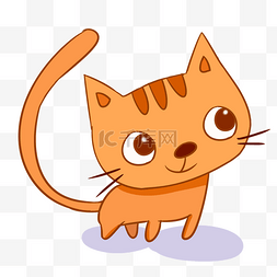 可爱猫咪卡通手绘图片_手绘卡通小猫插画