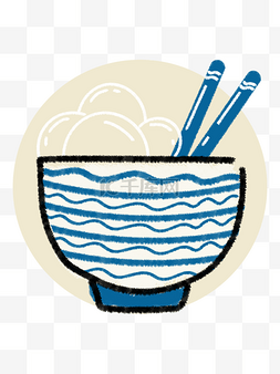 碗和筷子卡通图片_筷子和碗