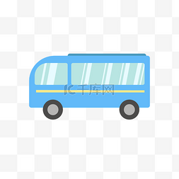 蓝色小巴车