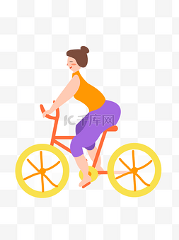 女性骑自行车图片_骑自行车的女性