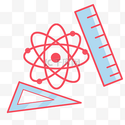化学原子卡通插画