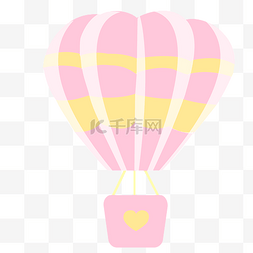 手绘卡通彩色热气球