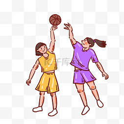  打篮球女孩 