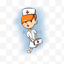 医疗急救护士女护士医疗箱奔跑可