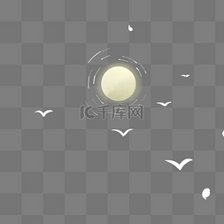 卡通白色的月亮免抠图