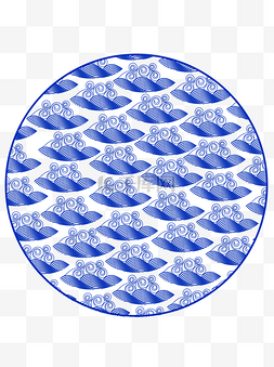 中国传统浪纹底纹矢量素材