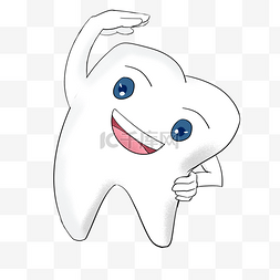 关爱牙齿健康图片_运动牙齿手绘插画
