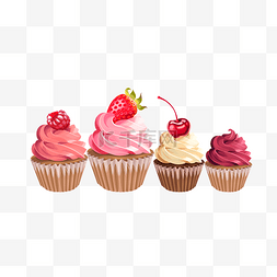 树莓图片_卡通奶油蛋糕png
